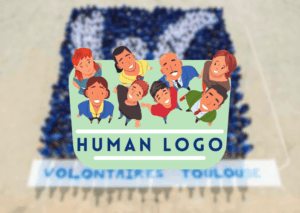 idées team building en plein air : human logo 